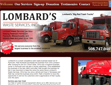 Tablet Screenshot of lombardwasteservices.com